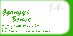 gyongyi bense business card